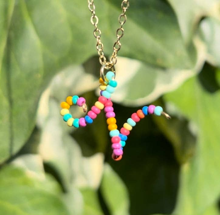 MorninGloria's - Wholesale Pendant/Charm Necklace - Beaded Initial Necklace13