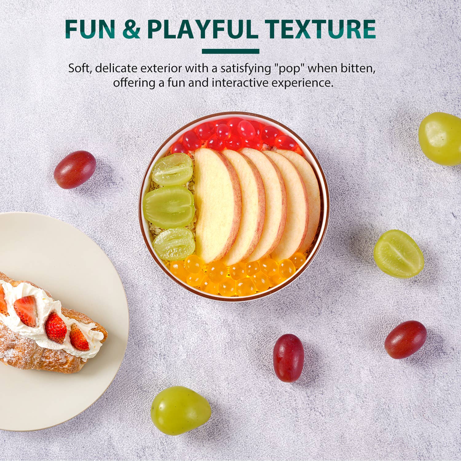 soeos - Vendita all'ingrosso Praline colorate - Perle di boba rimbalzanti al frutto della passione Soeos, 3 kg6