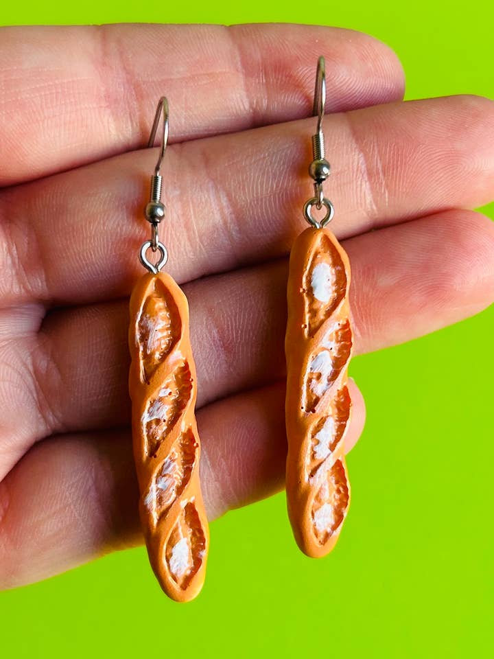 Bread Earrings Food Earrings Funky Earrings Stocking Stuffer for wholesale by Alien Bratz