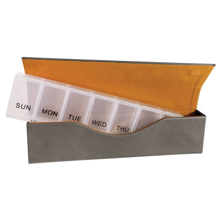 The Rural Home - Wholesale Pill Organizer - Customized 9 3/4" x 2 1/2" Leatherette Pill Box7