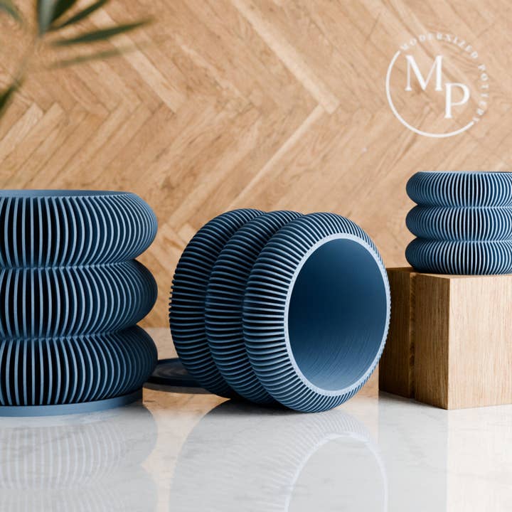 Modernized Pottery - Wholesale Plant Pot - Triple BUBBLES Planter