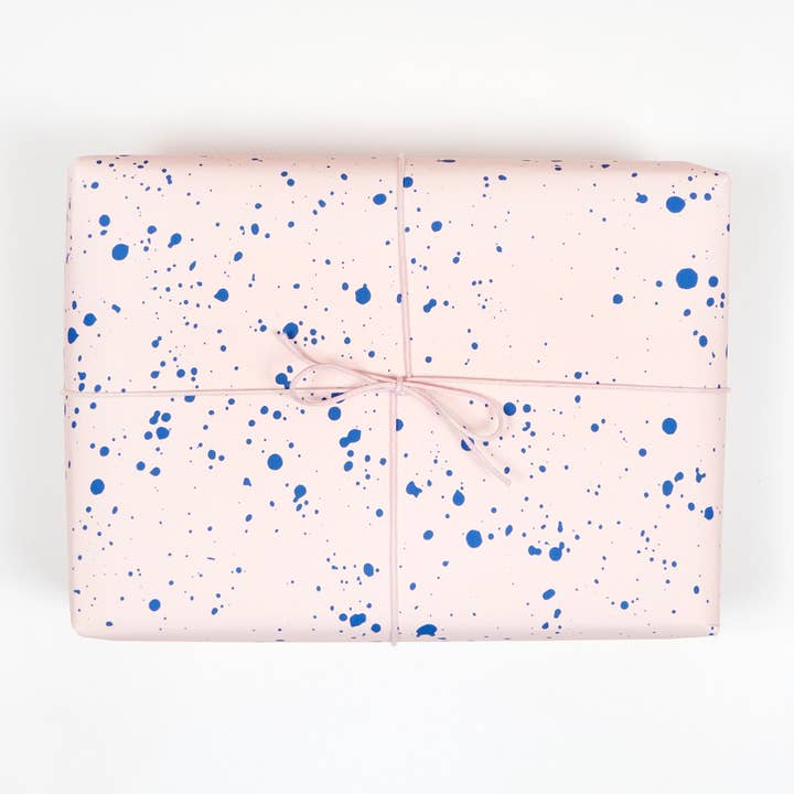 Pink Splatter Wrapping Paper for wholesale by Lizzie for SMUG