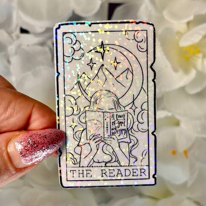 Fantasy Reader Tarot Card Sticker for wholesale by Awfullynerdy.co