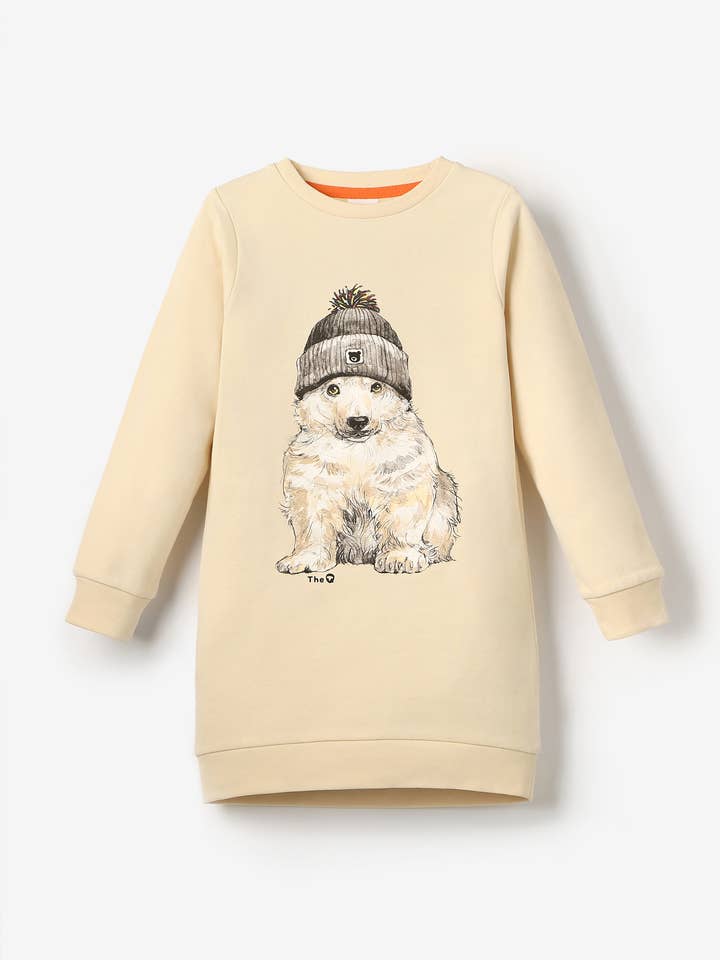 Organic Jumper Dress - Beanie Bear for wholesale by The QT (UK)