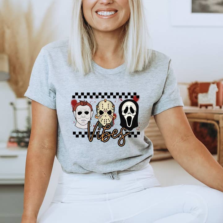 Horror Vibes T-Shirt | Graphic T-shirt for wholesale by KM Clothing