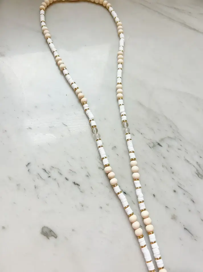 Lanyard Lovebirds - Wholesale Lanyard - Women's - The Neutral Pallette Fully Beaded Lanyard 2