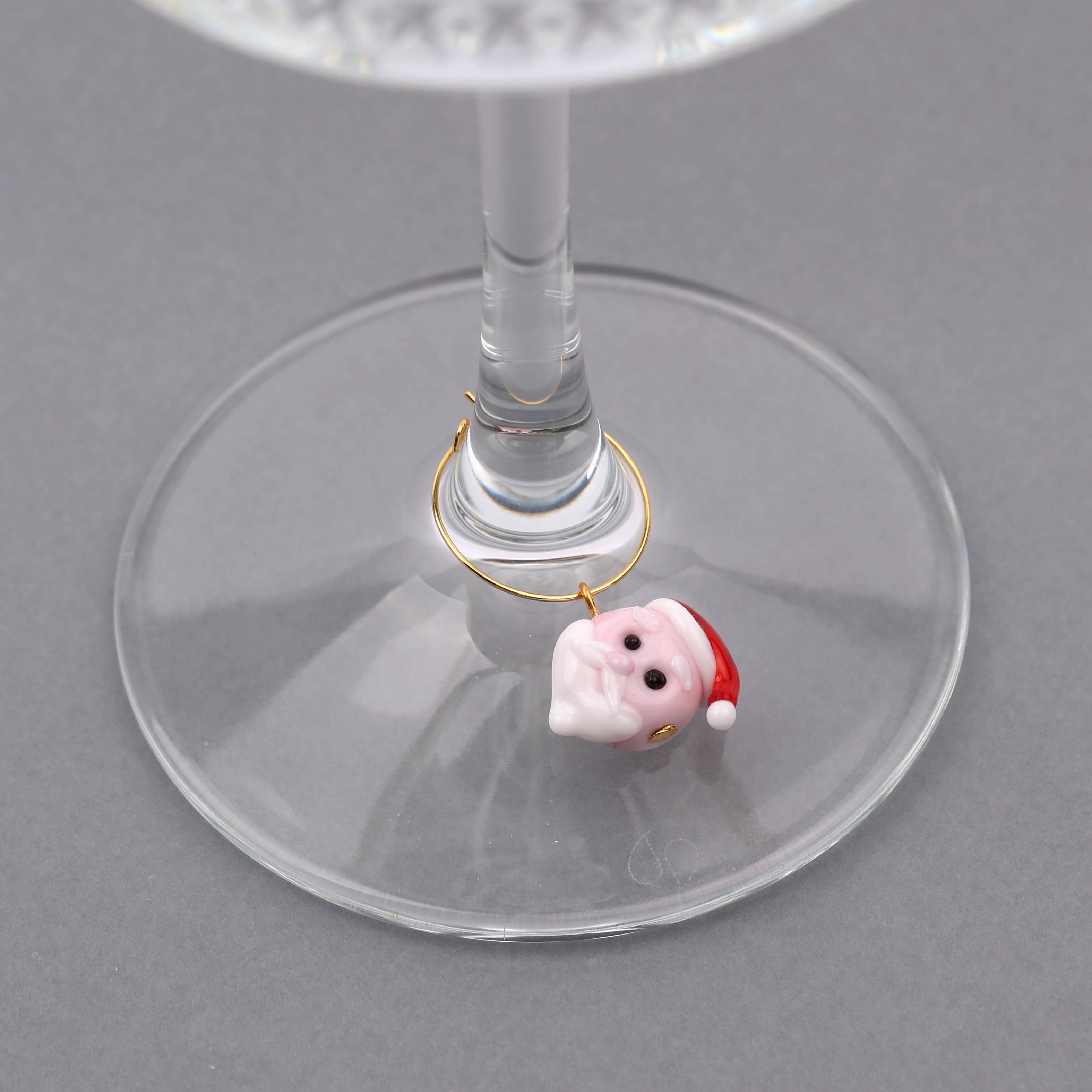 Adamodart - Venta al por mayor Charms de vino - Adorno de vidrio para copa de vino navideño, decoración para mesa de fiesta11