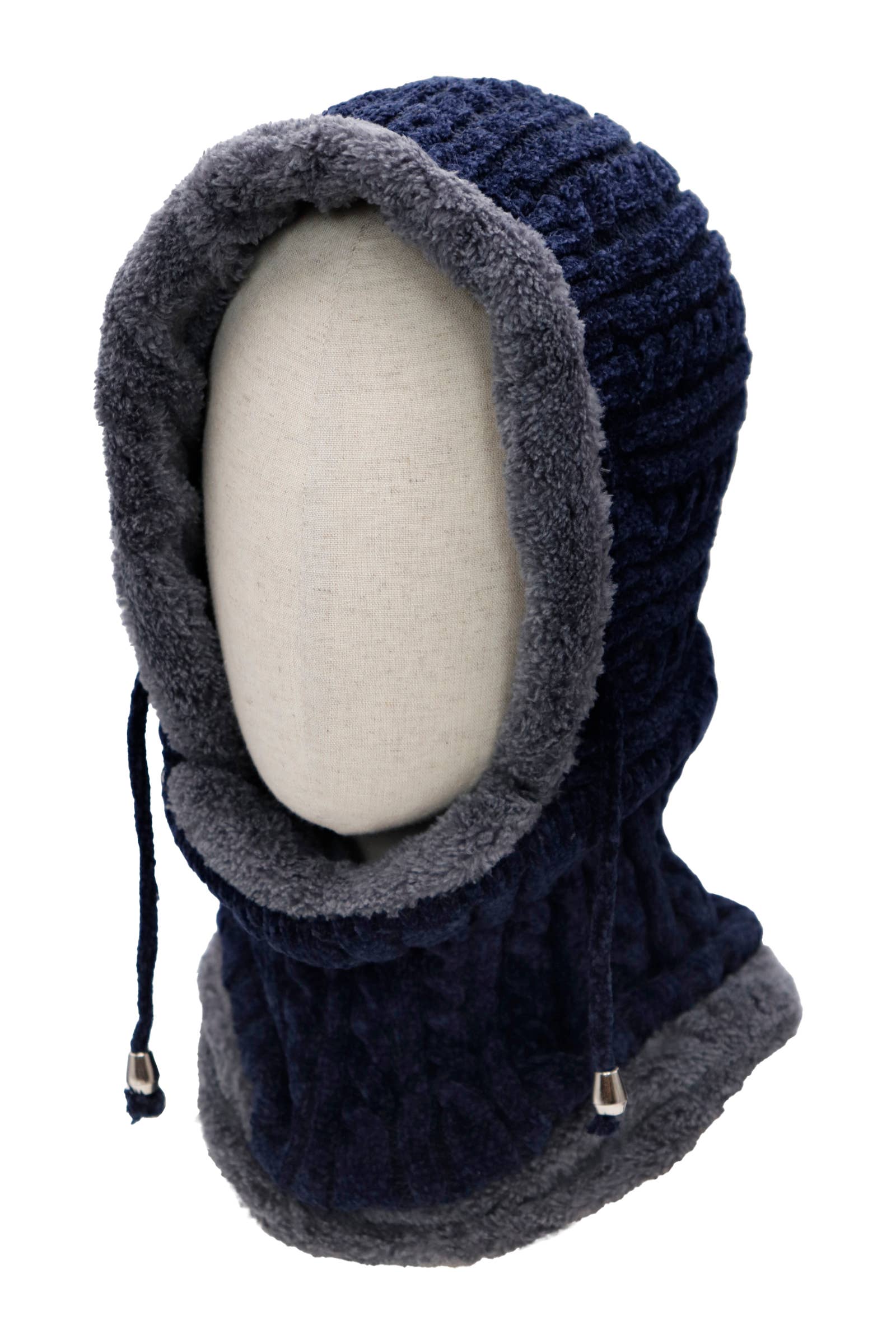 Cap Zone - Wholesale Balaclava - Women's - Velvety Chenille Knitted Sherpa Fleece Balaclava7