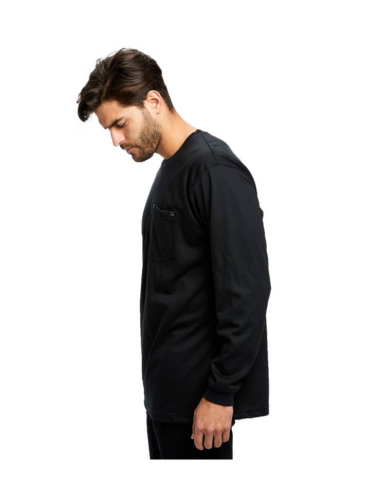 US Blanks - Wholesale T-Shirt - Men's - Men's Long Sleeve Pocket Work Wear - Flame Resistant2