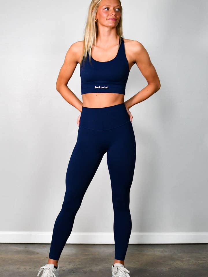 Pure Move Classic Leggings - Navy for wholesale by TooLooLah