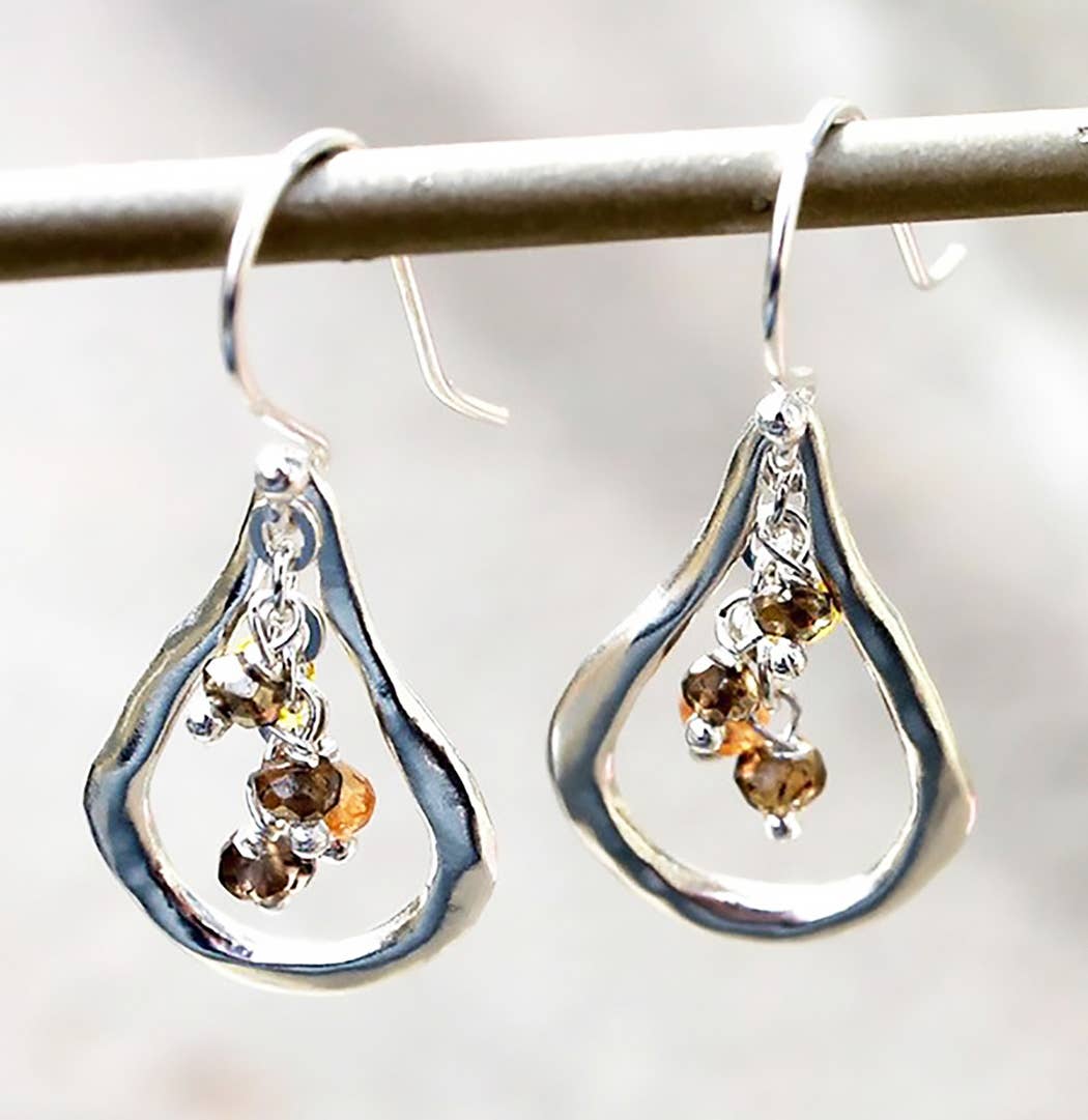 REMOVED BRAND - Wholesale Hoop Earrings - Teal Pyrite Silver Mini Hoop1