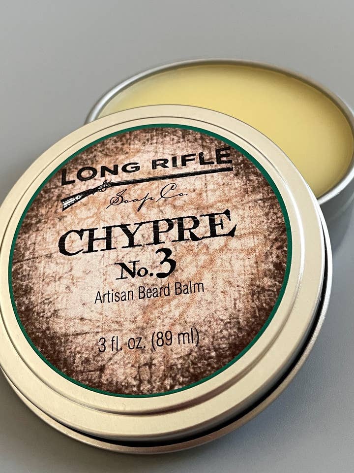 Beard Balm -Chypre No. 3 - Men's Grooming for wholesale by Long Rifle Soap Company