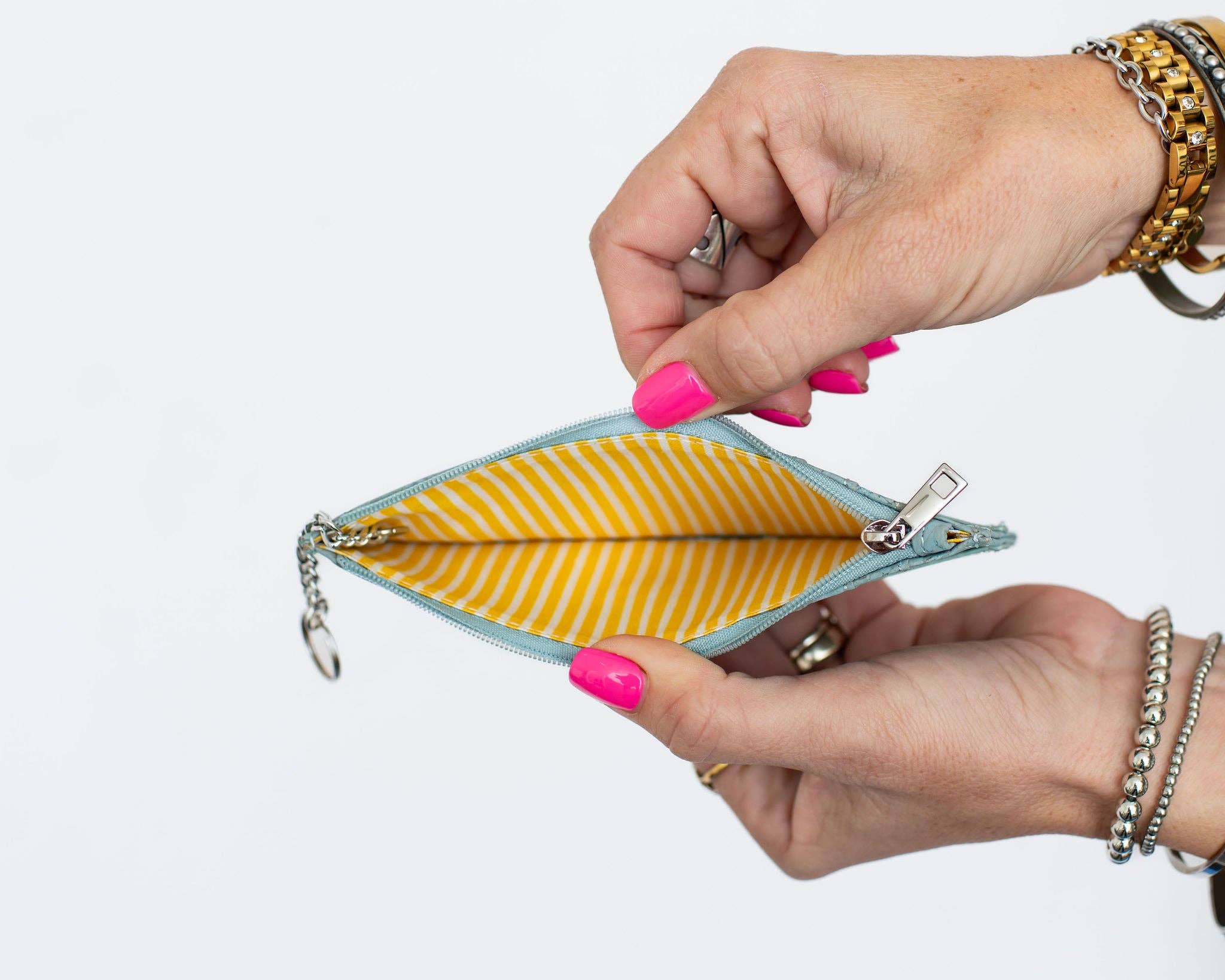 KORK & Inspired by KORK - Wholesale Card Holder - Women's - Cork Zipper Credit Card Wallet - Light Blue2