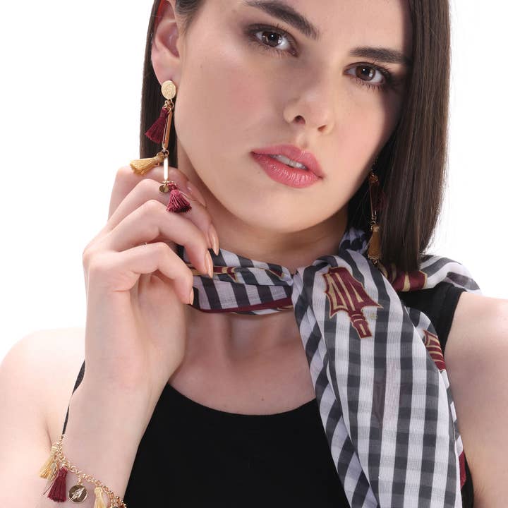 FLORIDA STATE SEMINOLES MELODY TASSEL EARRINGS for wholesale by Emerson Street Clothing Co Collegiate Shop