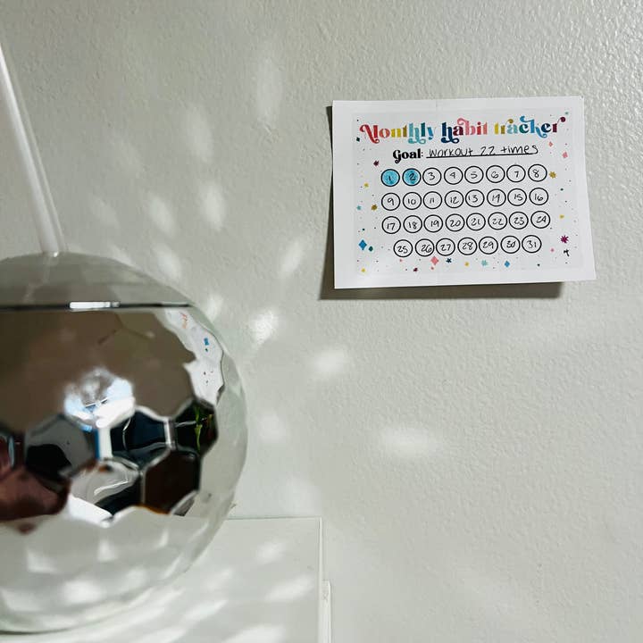 Jelly Melly - Wholesale Sticky Notes - Sticky Note: Monthly Habit Tracker