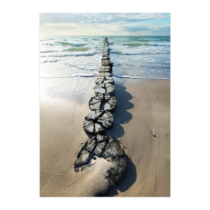 Cartolina "Palco nella sabbia" per la vendita all'ingrosso da parte di paruspaper. nutzfeine papeterie