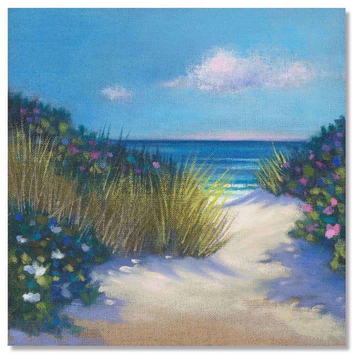 DUNES + ROSES #2 coastal art print for wholesale by Claire Mari Studio