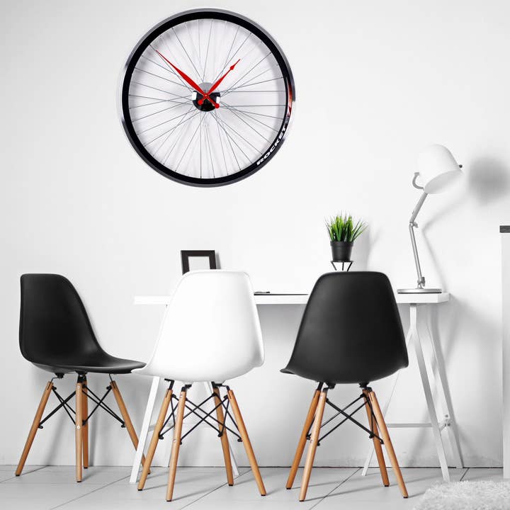 Vyconic - Venta al por mayor Relojes de pared - RELOJ DE RUEDA DE BICICLETA DE CARRERAS con disco de freno Tamaño - 22.5 pulgadas