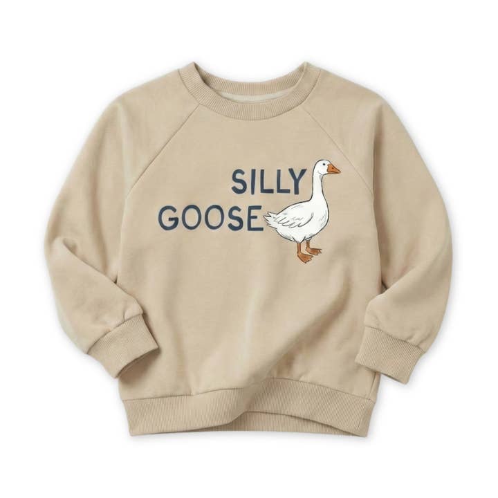 Sweat-shirt en coton biologique - Oie farfelue pour la vente par bug + bean kids