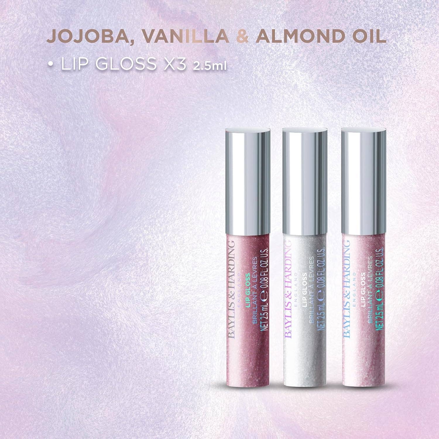 Beauty Goddess – wholesale Lip-gloss – Baylis & Harding Jojoba Glossy Lip Trio Gift Set2