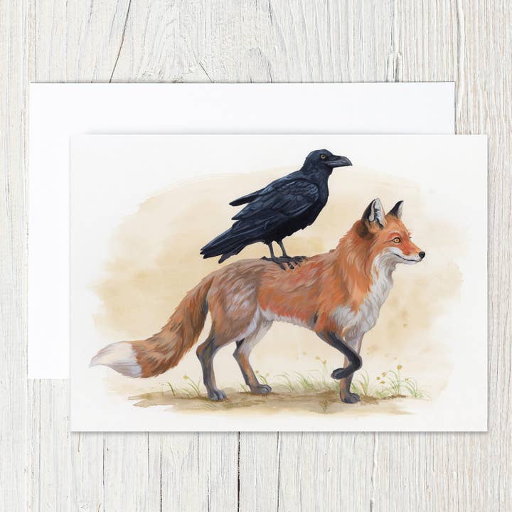 Tarjeta de Felicitación Individual de Amistad de Zorro 5x7 para venta al por mayor de Brook Isle