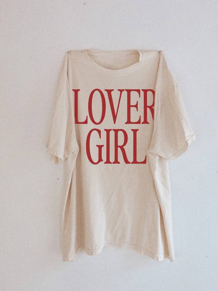 Lover Girl Valentine Tee - Ivory for wholesale by WE THE BABES