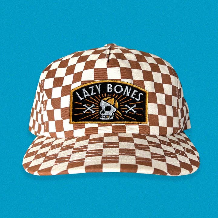The Space Bureau - Vente Casquette de baseball – unisexe - Chapeau souple à carreaux à 5 panneaux Lazy Bones0