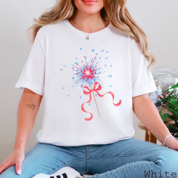 July 4th Graphic Tee | Coquette Sparkler | Bella Canvas and other Purchase Wholesale long sparklers. Free Returns & Net 60 Terms on Faire trending on Faire.