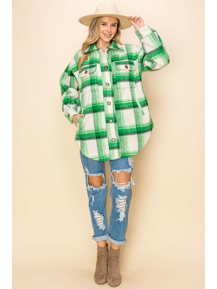 Winsome Apparel - Vendita all'ingrosso Giacca a camicia - Donna - GIACCA IN FLANELLA SPAZZOLATA