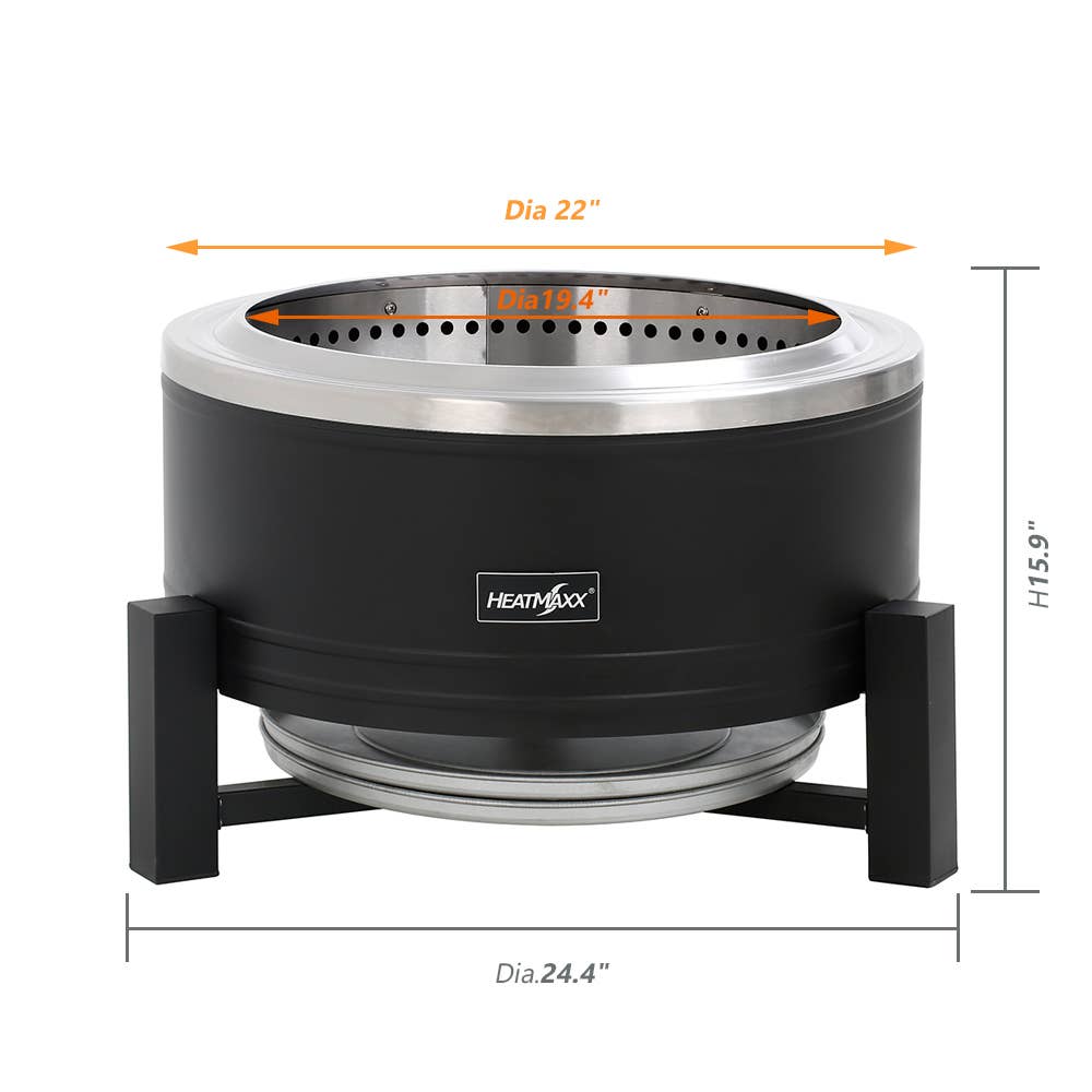 SHINERICH – Großhandel Feuerstelle – Heatmaxx 56 cm rauchloser Feuerkorb2