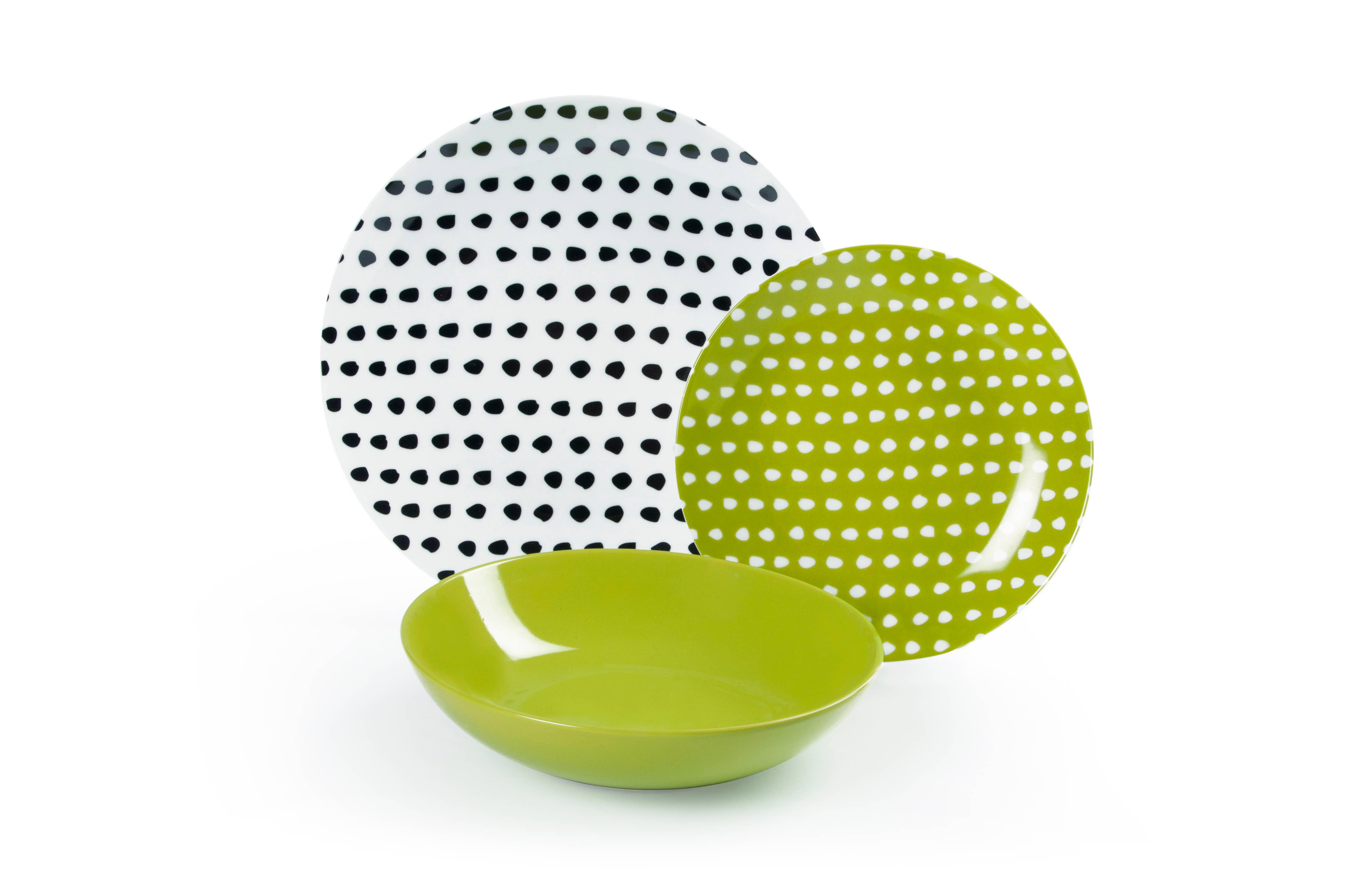 multicolour 18 Crazy Line Dinnerware Set for wholesale on Faire4