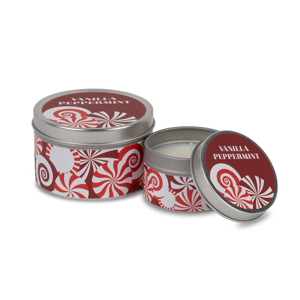 Hearts & Crafts Holiday Tin Candle Jars for Making Candles - Candle Tins 8oz  - 24 Holiday Christmas Tin Candle Jars with Lids for Candle Making - Red,  Green, Gold 
