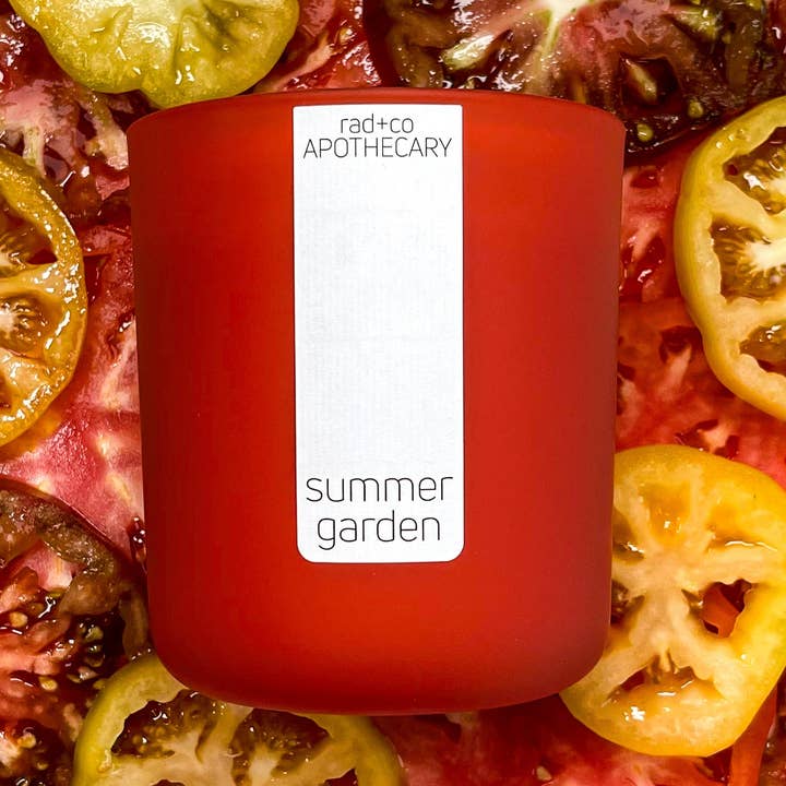 summer garden 12 oz candle for wholesale by rad+co APOTHECARY
