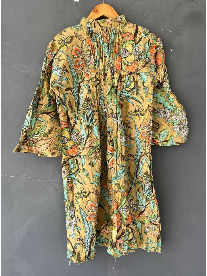Bhawana Handicrafts - Wholesale Dress - Women's - Antique Floral Printed Handmade Cotton Kurtis Indian Kurtis