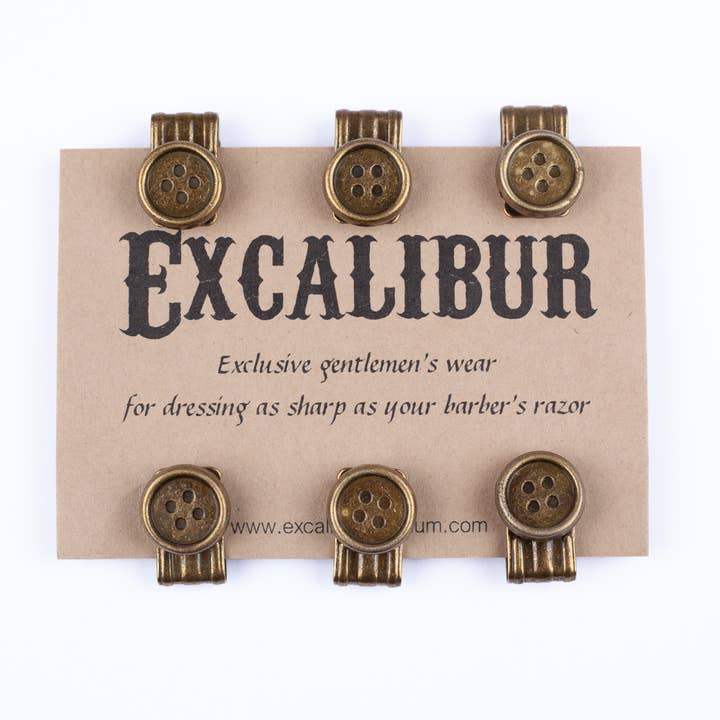 Excalibur Belgium - Vendita all'ingrosso Bretelle - Uomo - Bottoni a clip per bretelle, bottoni per bretelle senza cuciture (tipo B)