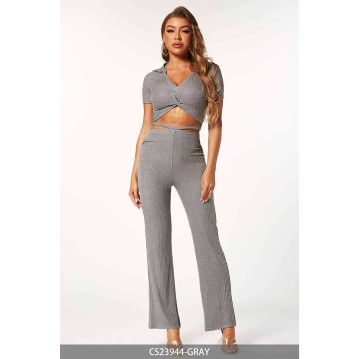 Solid matchande byxset för wholesale av Chicways