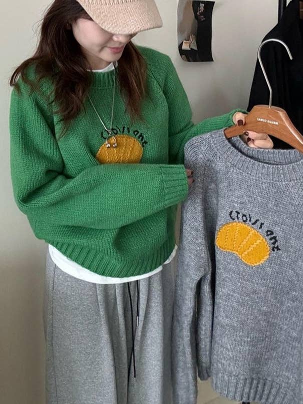 Marayn - Wholesale Knitted jumper – Women′s - Cute Korean Style Cartoon Letter Knit Sweater31