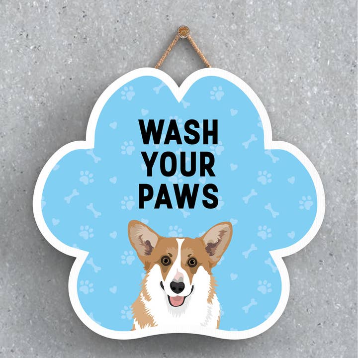 P5590 - Corgi Dog Wash Your Paws Katie Pearson Artworks Pawp für den Großhandel von Vivid Squid Wholesale