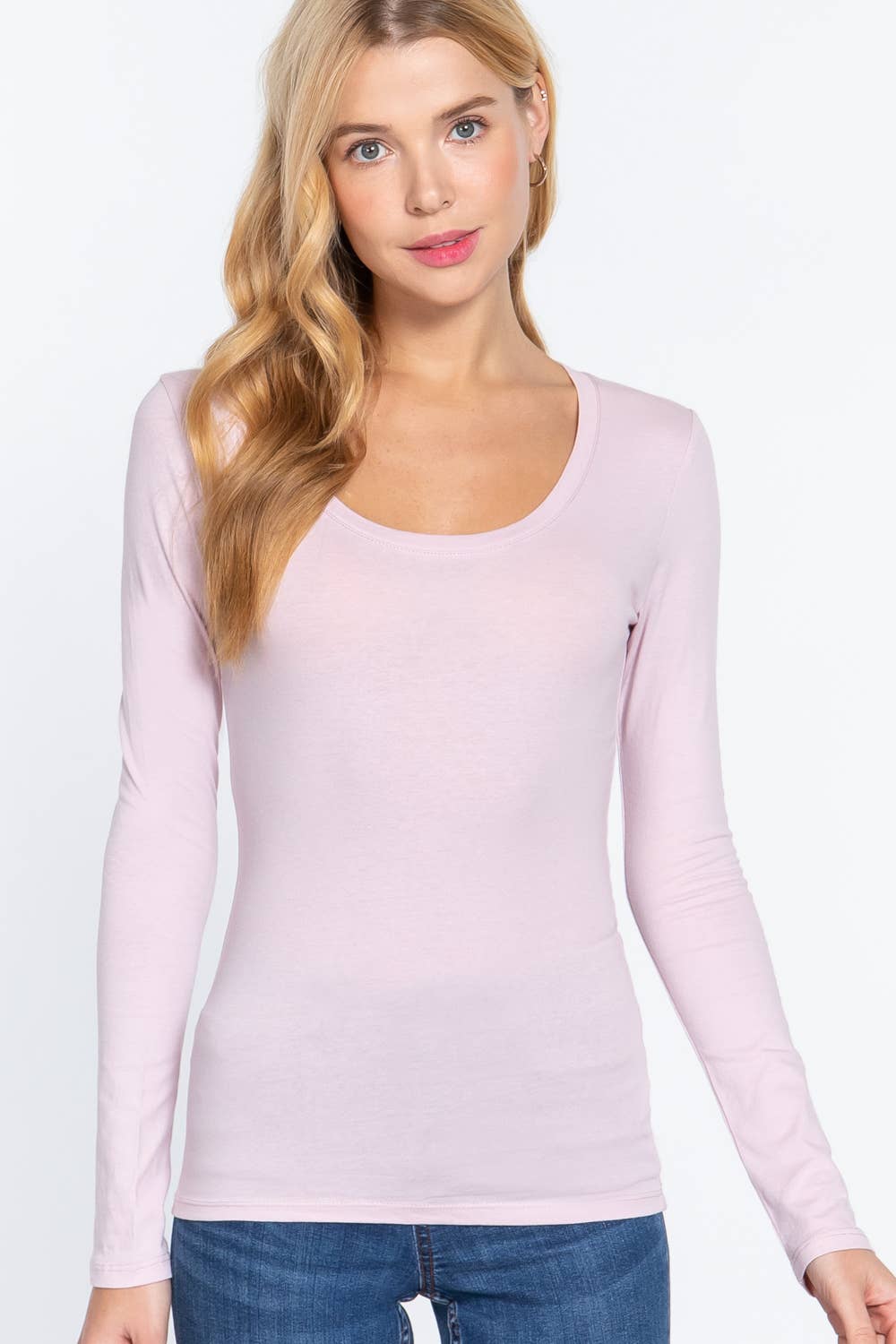 Active Basic | Active USA - Wholesale Knit Top - Women's - Long Sleeve Scoop Neck Top11