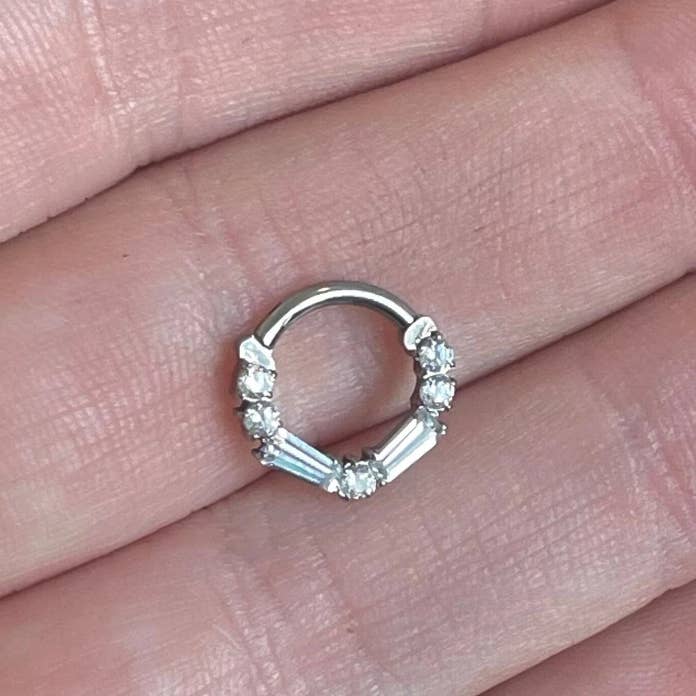 Elara Body Jewelry - Wholesale Nose Ring - Titanium Gold Septum Piercing (16G | 8mm or 10mm | Titanium | Gold or Silver)