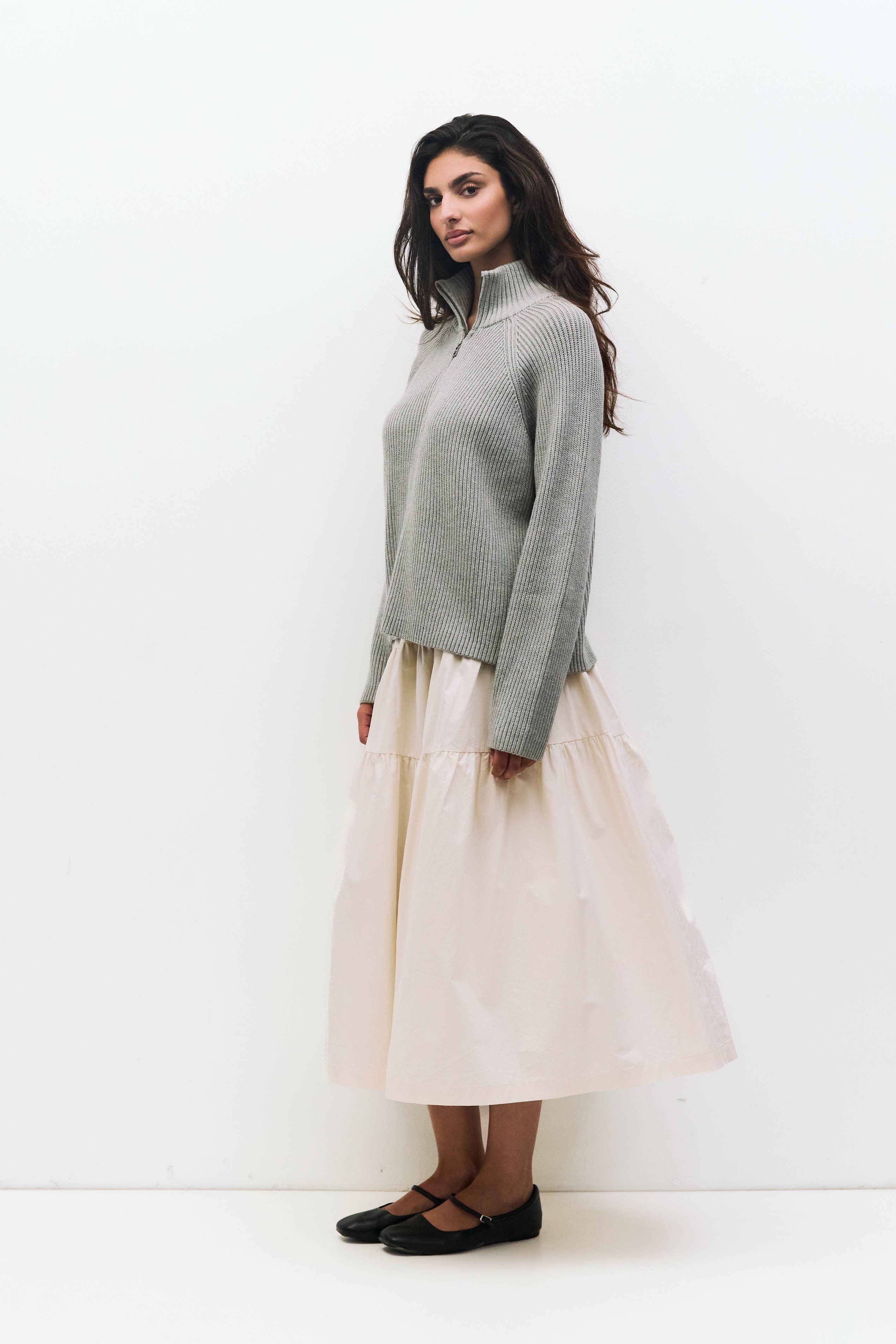 MOD REF - Wholesale Knit Sweater - Women's - The Jules Sweater | Half-Zip Chunky Sweater8