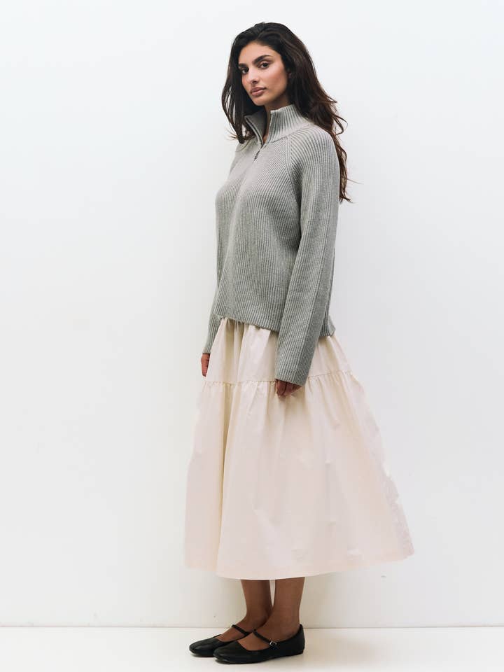 MOD REF - Wholesale Knit Sweater - Women's - The Jules Sweater | Half-Zip Chunky Sweater8