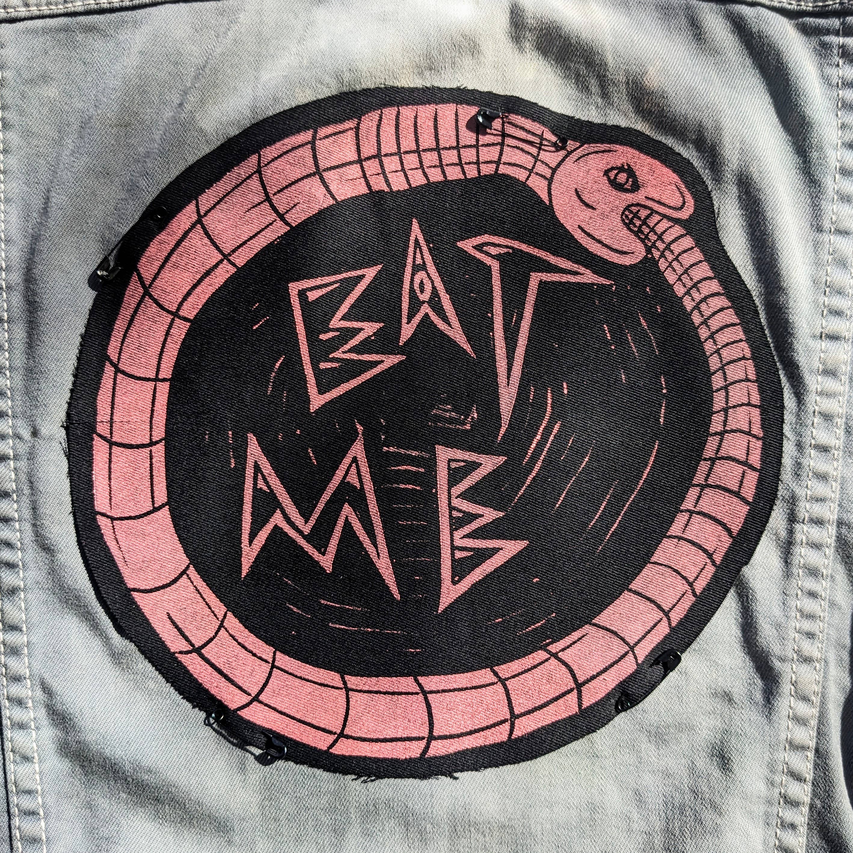 Fendywitch Designs - Wholesale Patch - "Eat Me" Worm Ouroboros Punk Chick Back Patch0