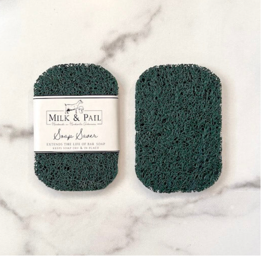 Milk & Pail - Wholesale Bath Soap Dish - Dark Green Soap Saver Lift Pad0