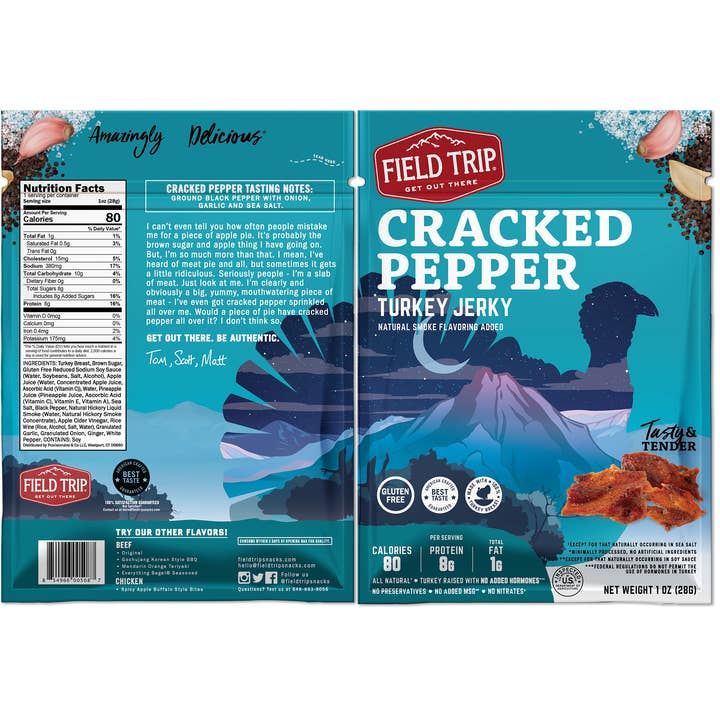 FIELD TRIP - Wholesale Jerky - Cracked Pepper Turkey Jerky (1oz)1
