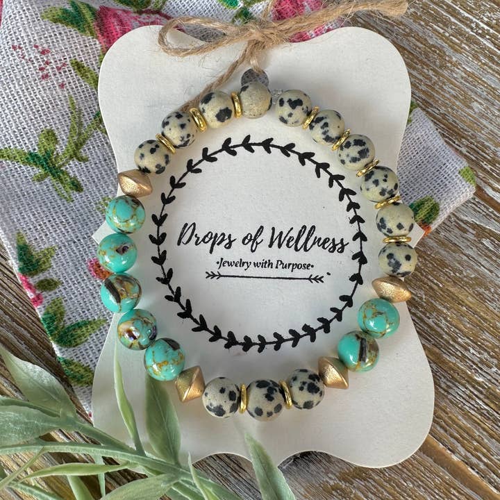 Drops of Wellness Goods - Wholesale Beaded Bracelet - Beaded Stone Bracelet, Diffuser Jewelry, The Molly