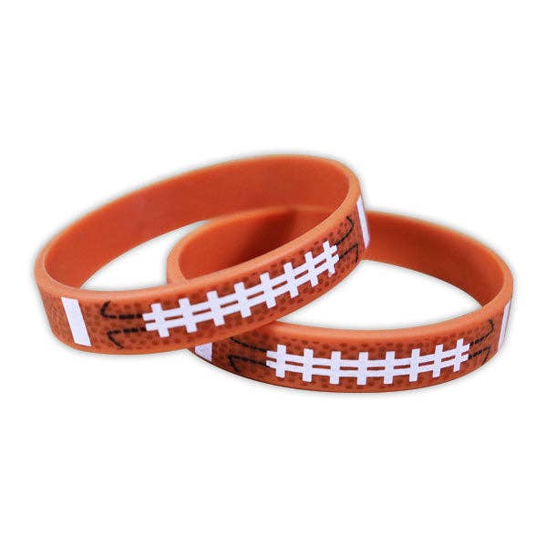 Kipp Brothers - Wholesale Wristband - Football Silicone Wristbands12 Pack0