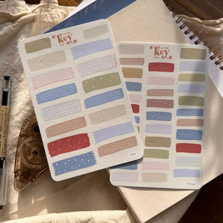 Feuille d'autocollants Tape Design pour la vente par Letter Key
