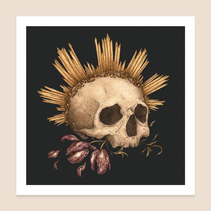 Impression sur la mort et la renaissance, 8 x 8 pouces pour la vente par Jessica Roux Illustration