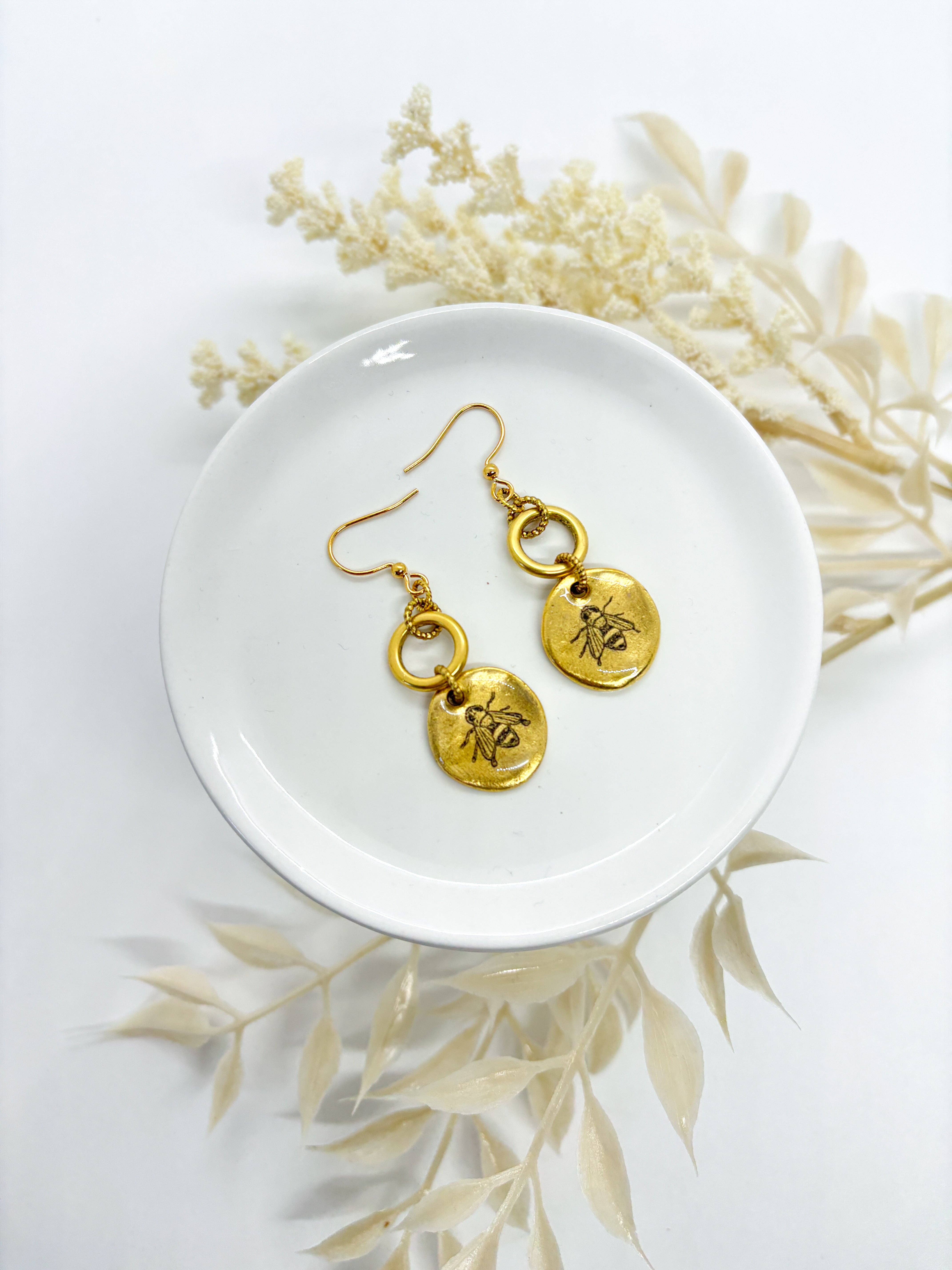 Jenica Jewelry - Wholesale Dangle Earrings - Gold Bee Dangle Earrings5